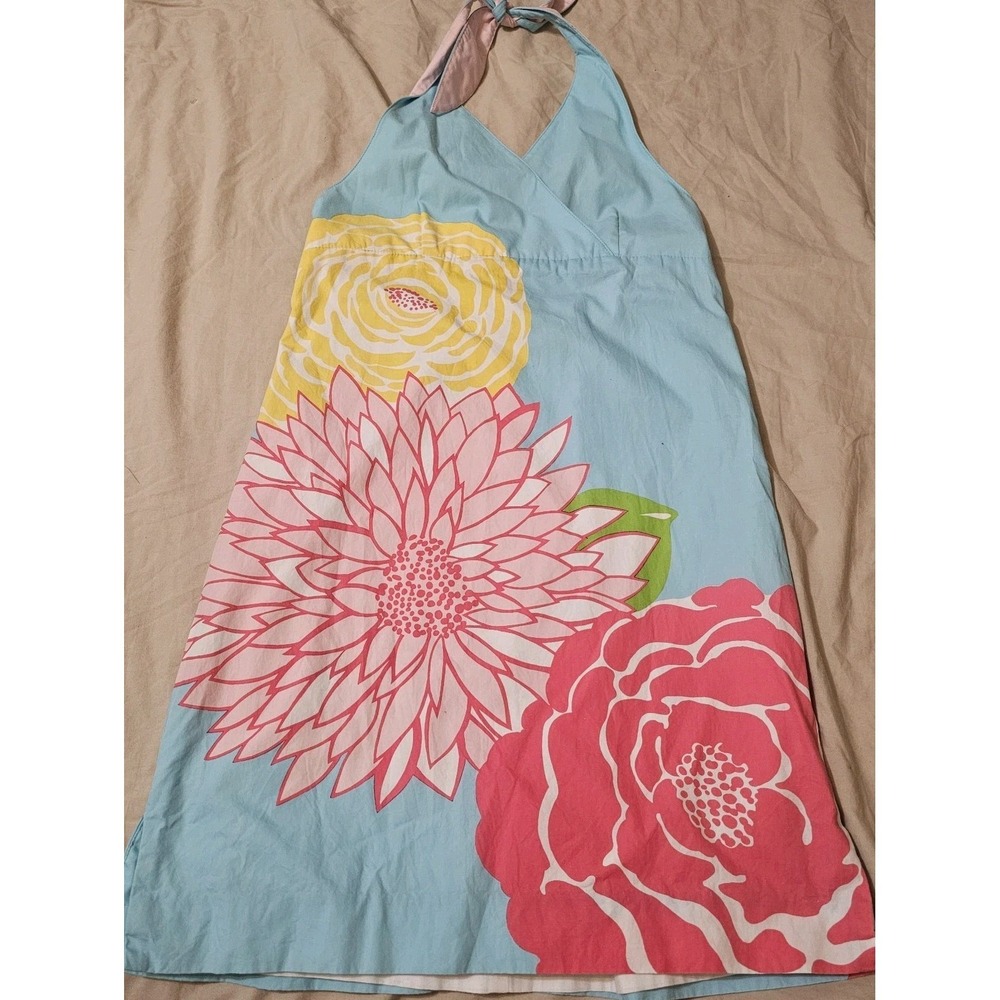 lilly pulitzer girls size 14 Blue Tie Halter Dress